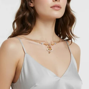 Zubelin AD Elegant Gold Finish Pendant Necklace