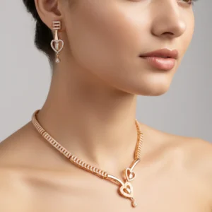 Heart-shaped designer necklace