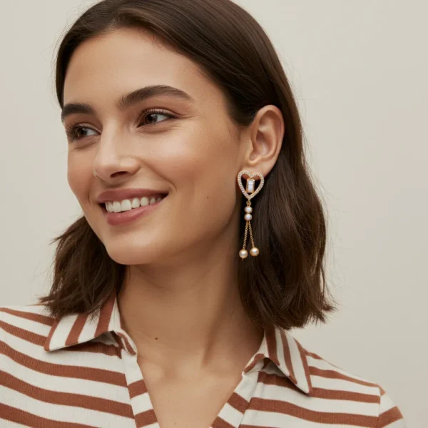 Zubelin Heart Charm Earrings